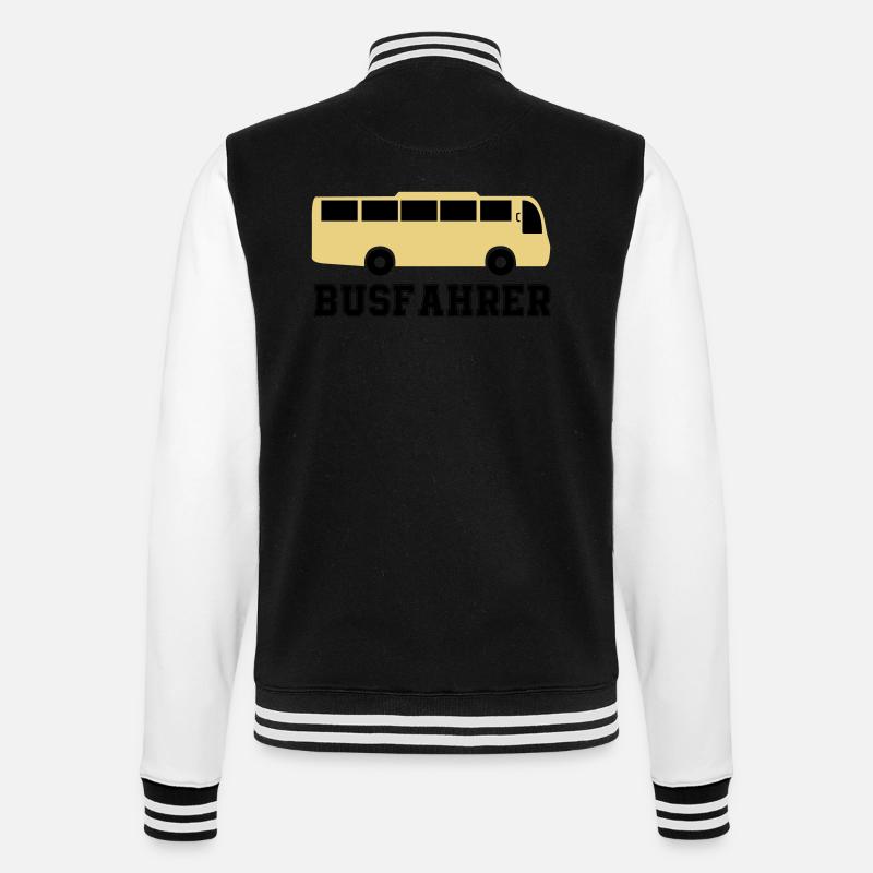 bus busfahrer - College-Sweatjacke - Schwarz/Weiß