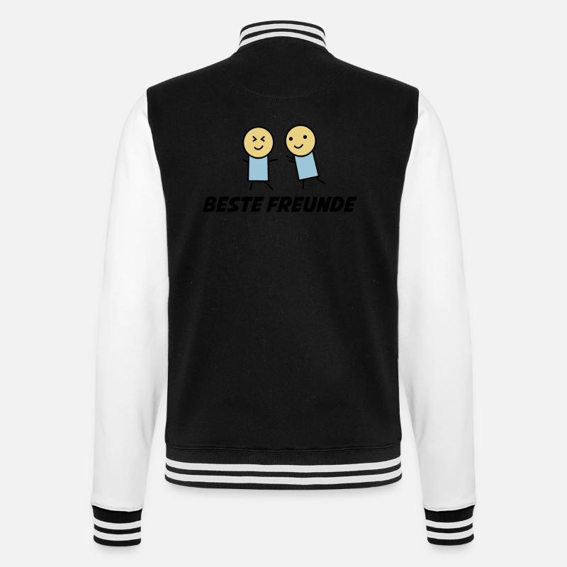 beste freunde 1 - College-Sweatjacke - Schwarz/Weiß