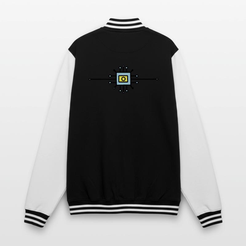 Computer Chip Digital Sensor College Sweat Jacket