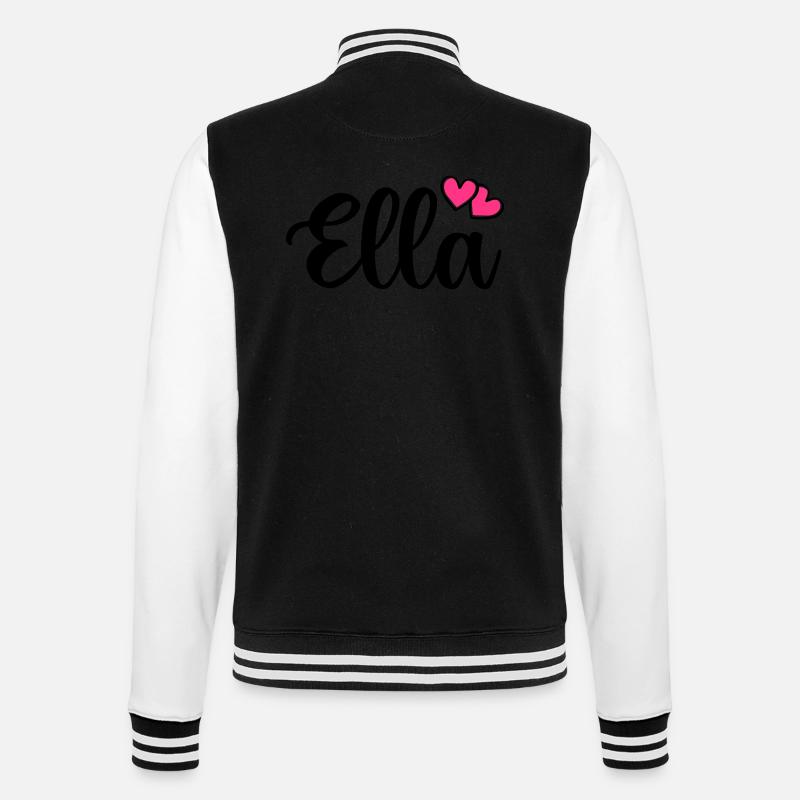 ella name - College-Sweatjacke - Schwarz/Weiß