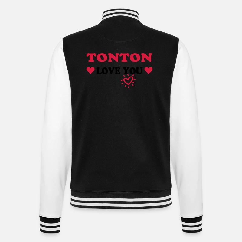 TONTON liebt dich - College-Sweatjacke - Schwarz/Weiß