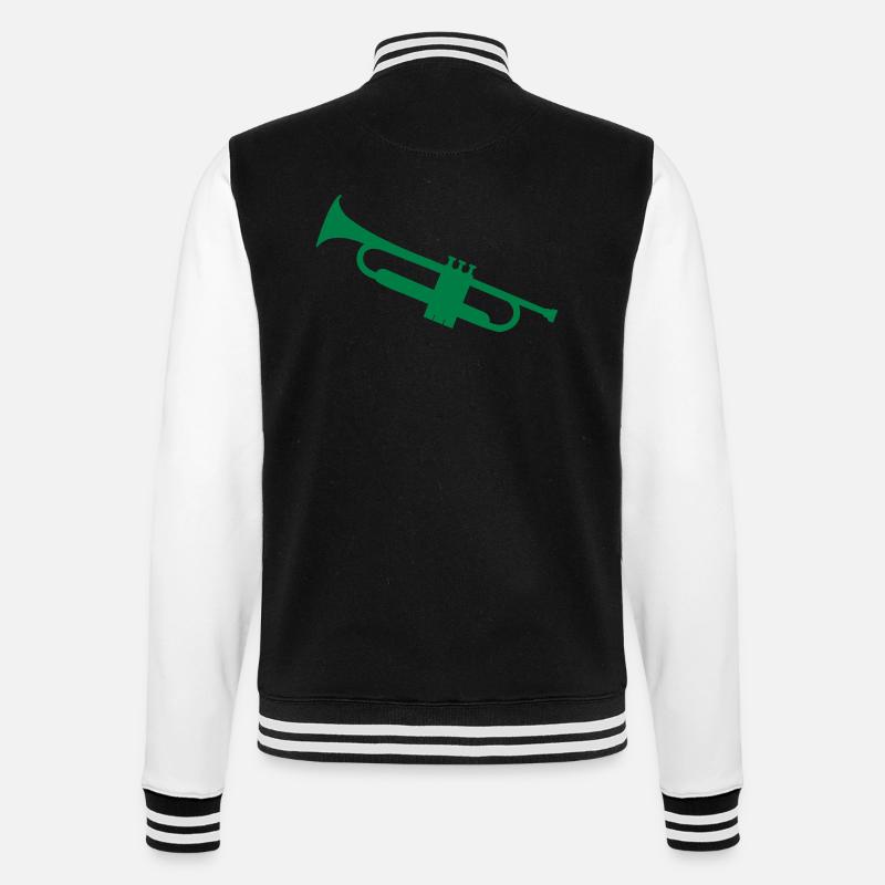 trompete - College-Sweatjacke - Schwarz/Weiß