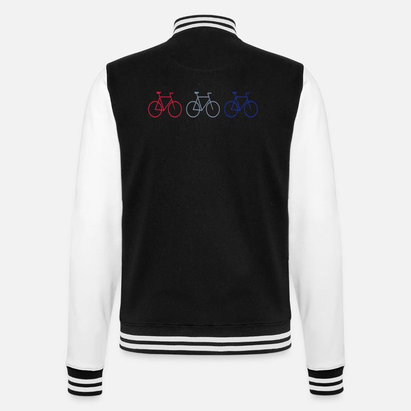 3 bikes - College Sweat Jacket - black/white