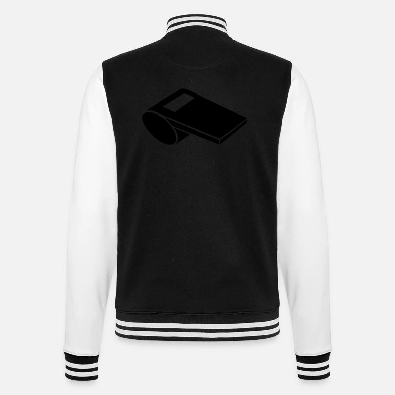 Pfeife - College-Sweatjacke - Schwarz/Weiß