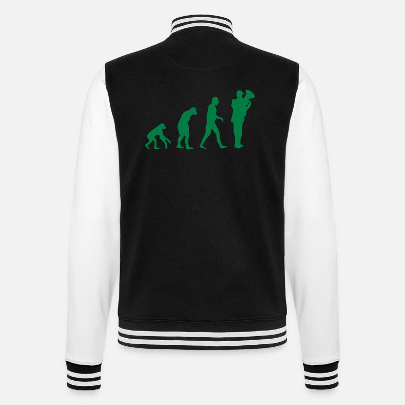 tuba evolution - College-Sweatjacke - Schwarz/Weiß