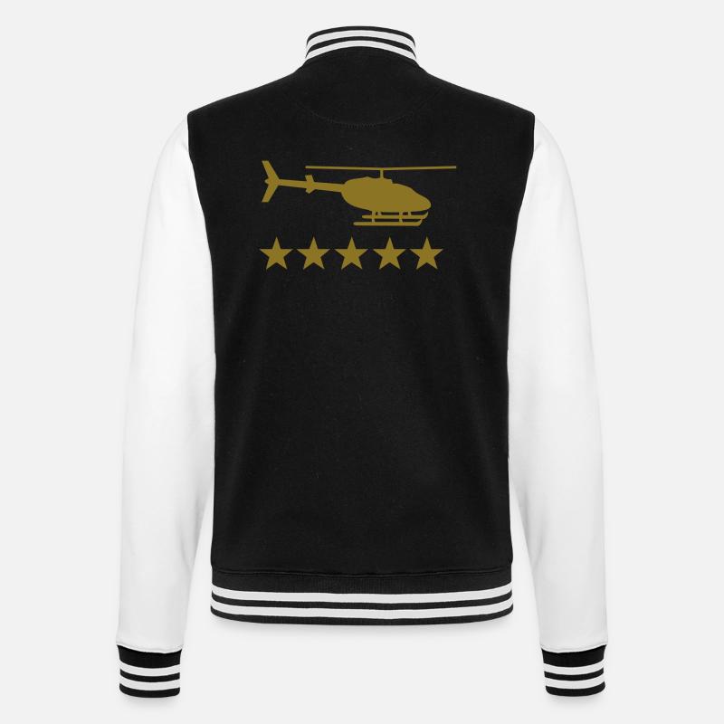 heli 5 star - College Sweat Jacket - black/white