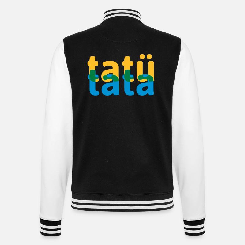 tatü tata sirène mots abstraits - Veste Teddy - noir/blanc