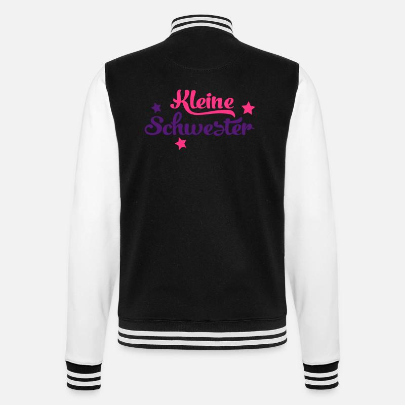 Kleine Schwester - College-Sweatjacke - Schwarz/Weiß