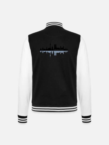 Skyline München Name - College-Sweatjacke - Schwarz/Weiß