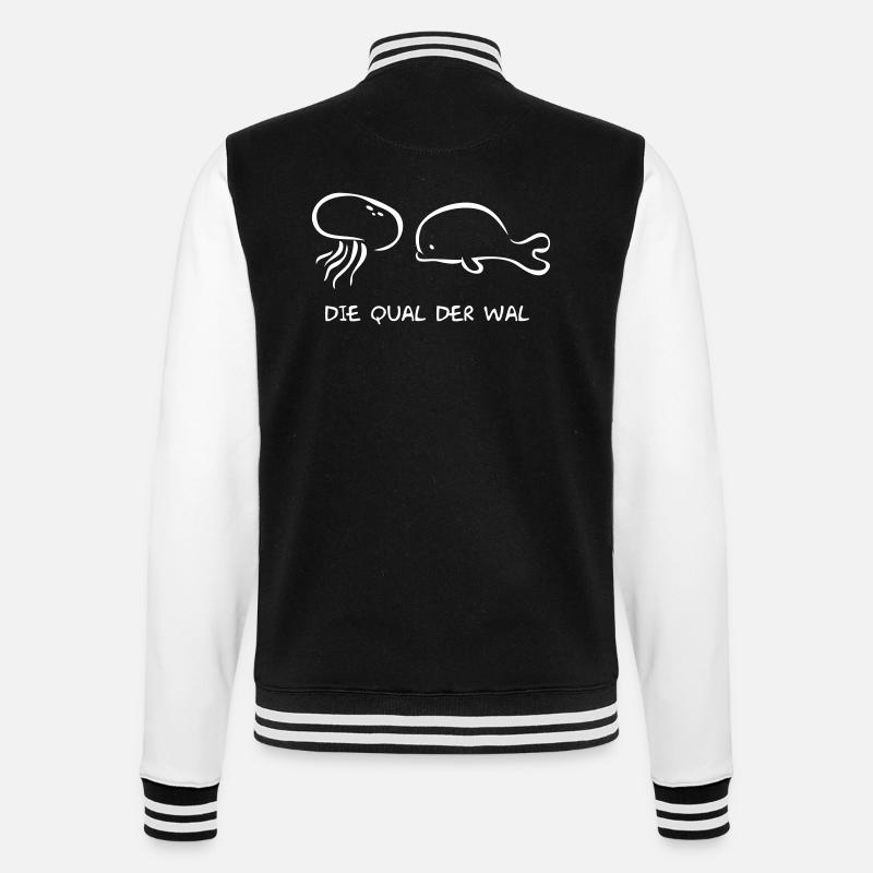 L'agonie de la baleine - Veste Teddy - noir/blanc