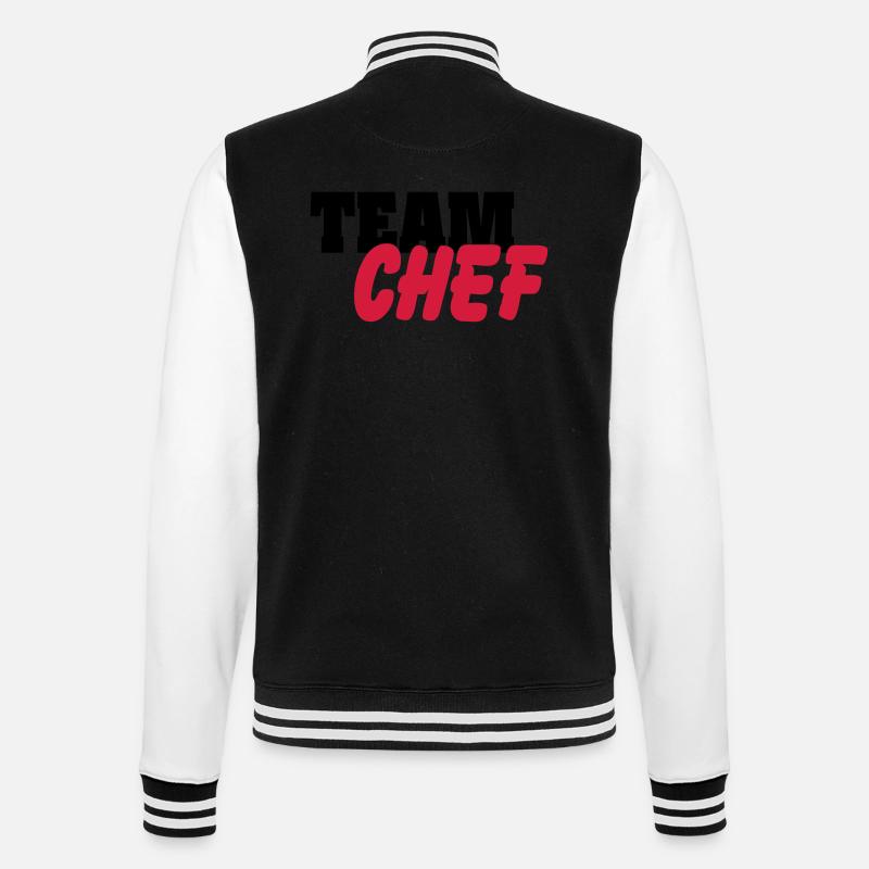 Team chef - College Sweat Jacket - black/white