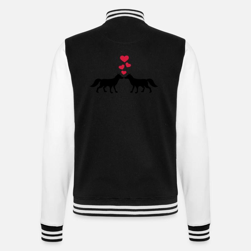 Fox - College Sweat Jacket - black/white