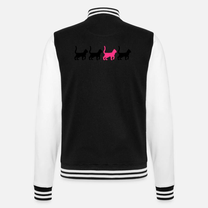 Cats - College Sweat Jacket - black/white