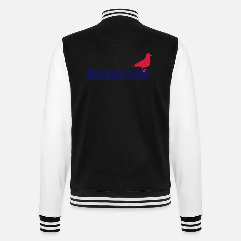 Ammerseemöwe 2c - College-Sweatjacke - Schwarz/Weiß