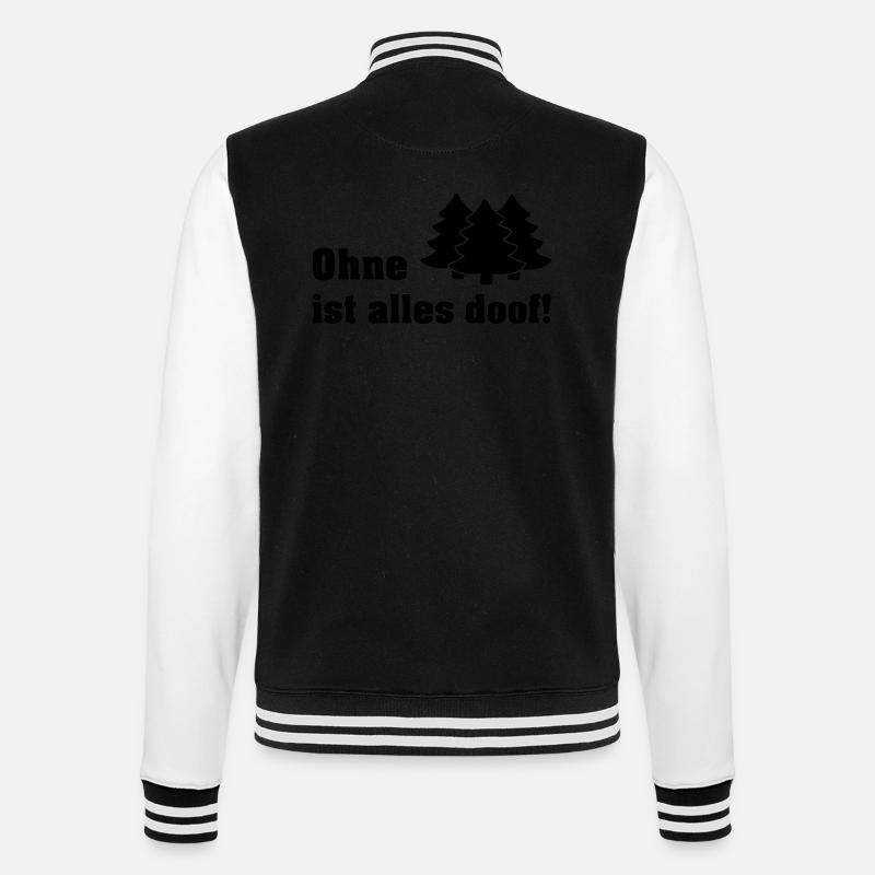 ohne wald - College-Sweatjacke - Schwarz/Weiß