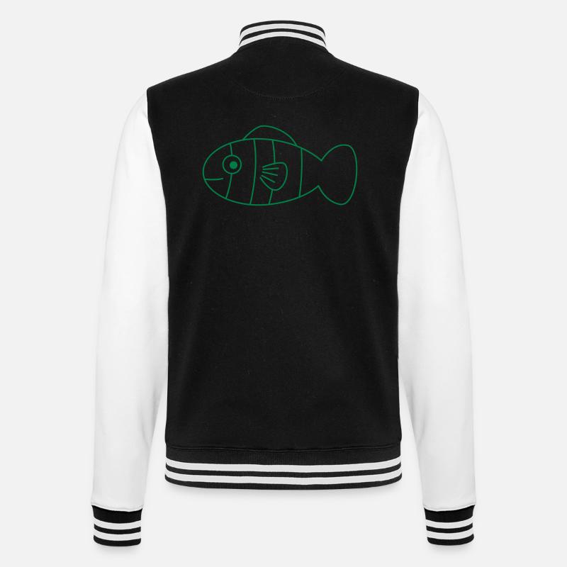 Poisson dopey rond - Veste Teddy - noir/blanc