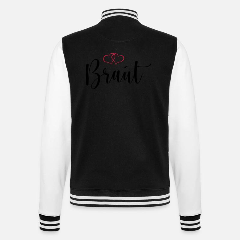 braut - College-Sweatjacke - Schwarz/Weiß