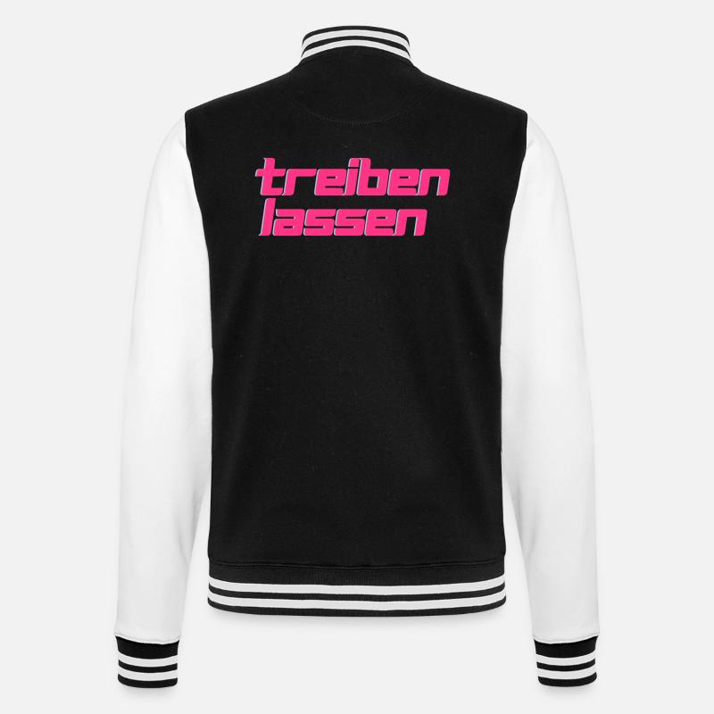 Treiben lassen - College-Sweatjacke - Schwarz/Weiß