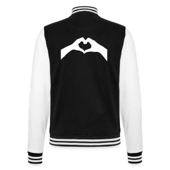 Herz - College-Sweatjacke - Schwarz/Weiß - Hinten - Marisol (170cm)