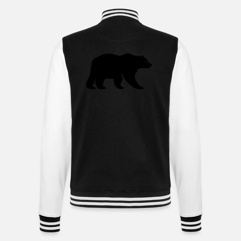 ours - Veste Teddy - noir/blanc