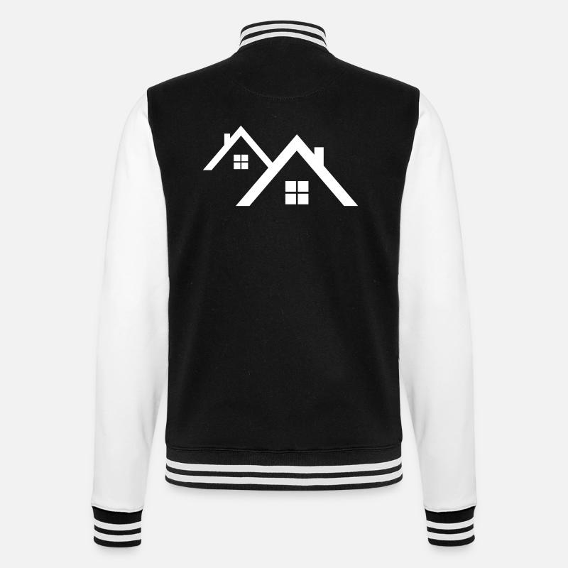 Dach - College-Sweatjacke - Schwarz/Weiß