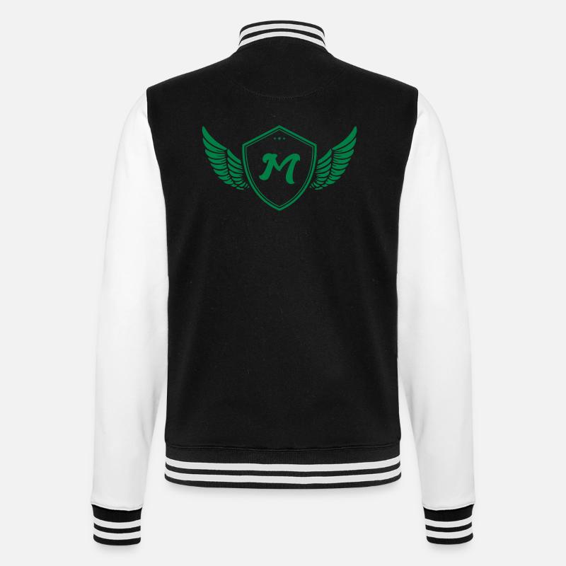 armoiries M - Veste Teddy - noir/blanc