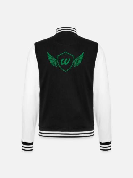 Coat of arms W - College Sweat Jacket - black/white