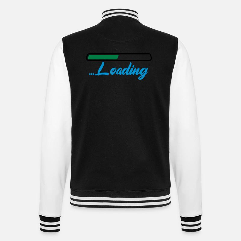 loading - College-Sweatjacke - Schwarz/Weiß