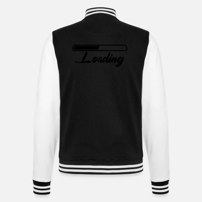 loading - College-Sweatjacke - Schwarz/Weiß