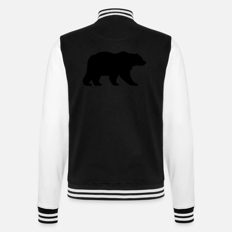 ours - Veste Teddy - noir/blanc