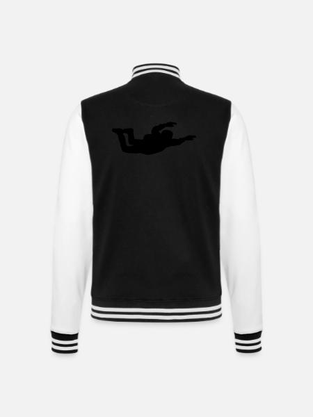 Sky Diving - College-Sweatjacke - Schwarz/Weiß