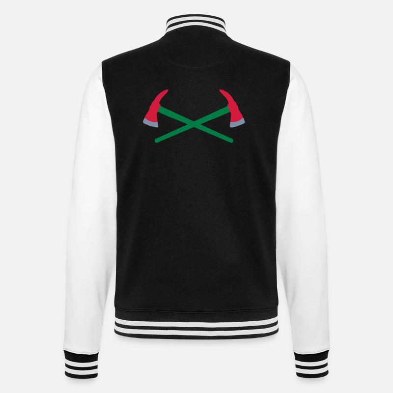 Hache de pompier croisée - Veste Teddy - noir/blanc