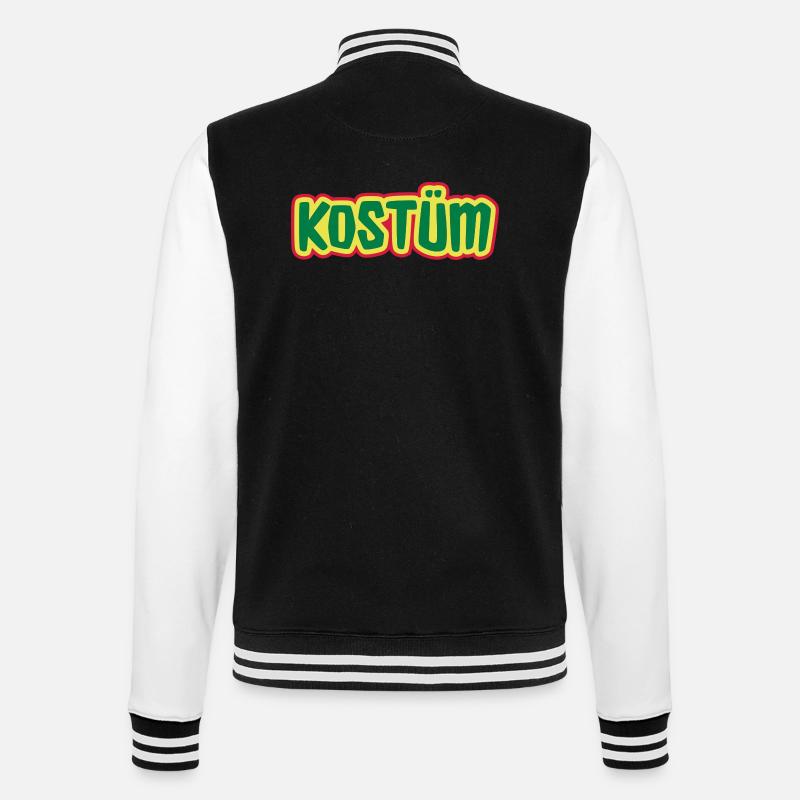 Das perfekte Kostüm - College-Sweatjacke - Schwarz/Weiß
