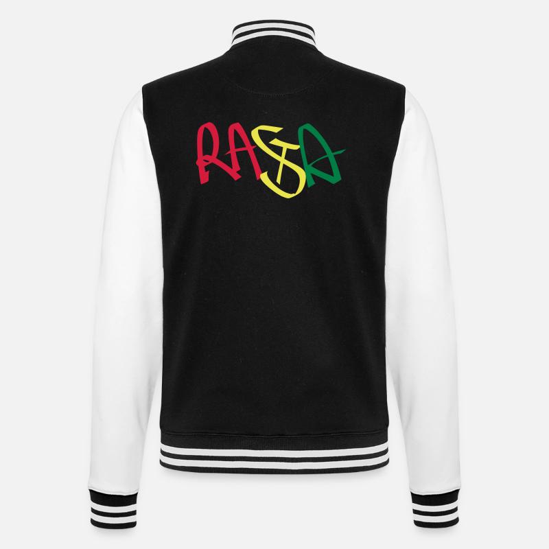 Rasta - College-Sweatjacke - Schwarz/Weiß