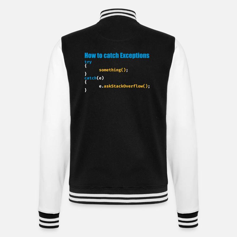 Programmierer, Software, Informatik, Developer - College-Sweatjacke - Schwarz/Weiß