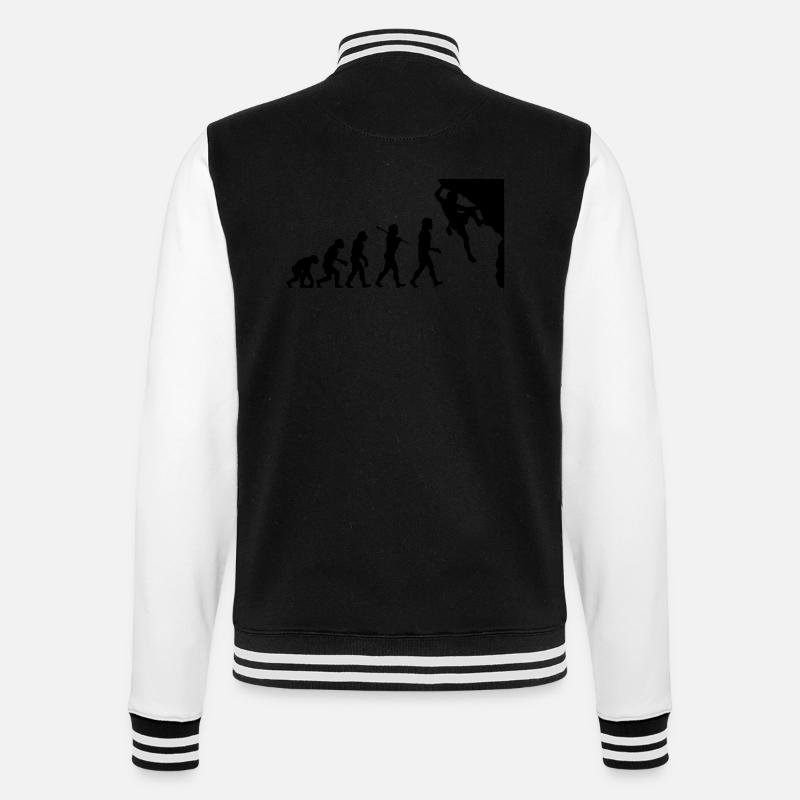 Rock Climbing Evolution - College-Sweatjacke - Schwarz/Weiß