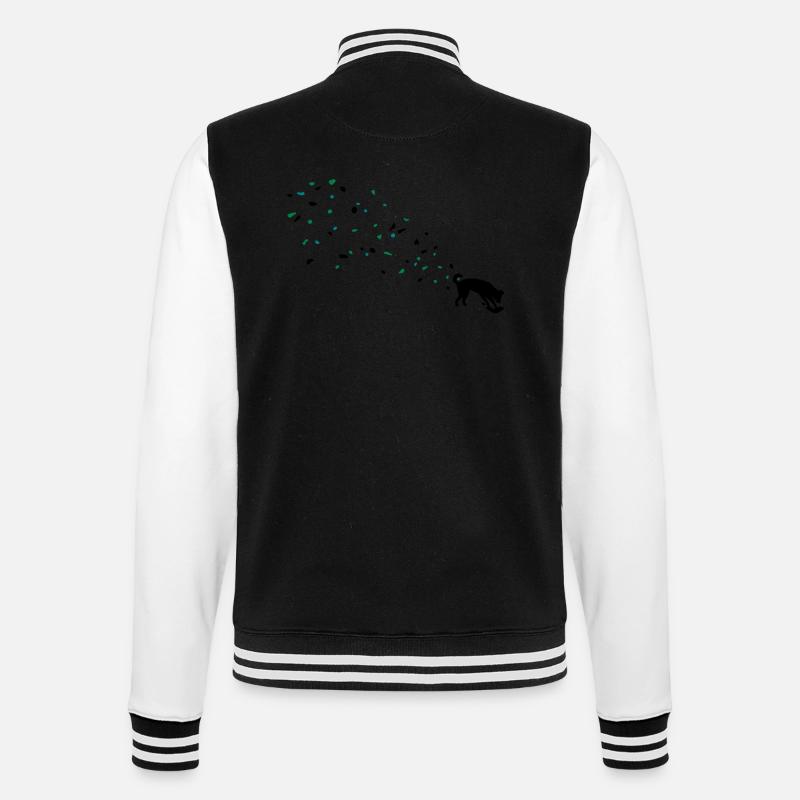 Hund Dreck - College-Sweatjacke - Schwarz/Weiß