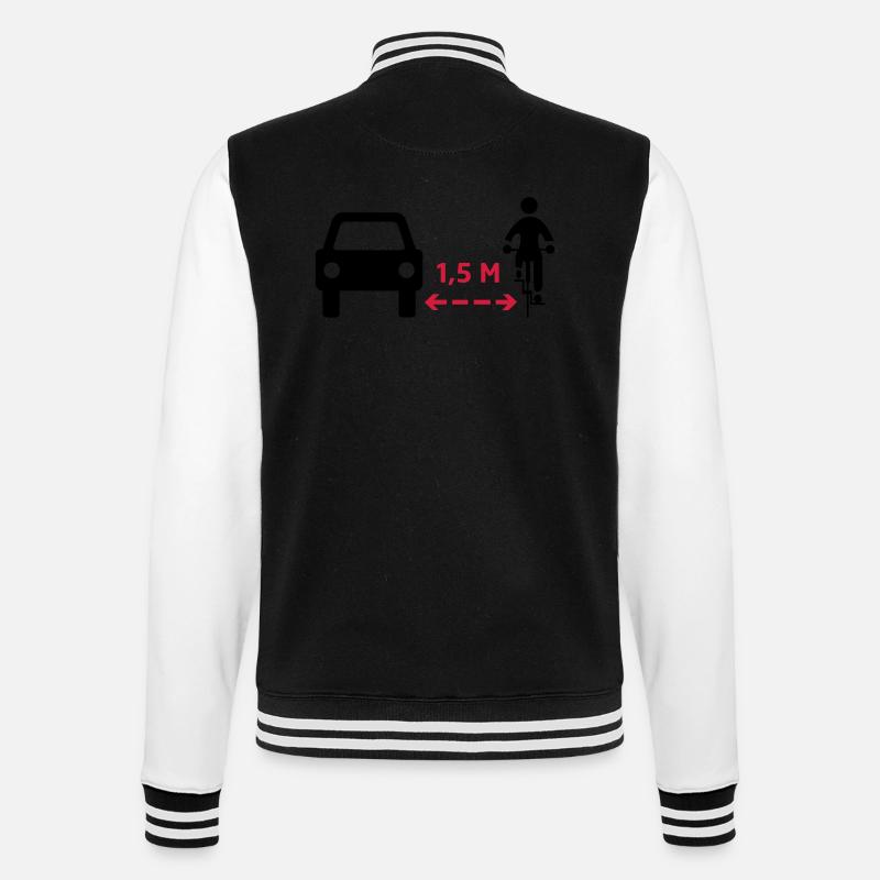 Keep your distance! - College Sweat Jacket - black/white