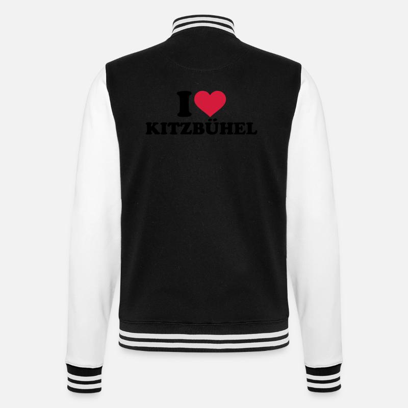 Kitzbühel - College-Sweatjacke - Schwarz/Weiß
