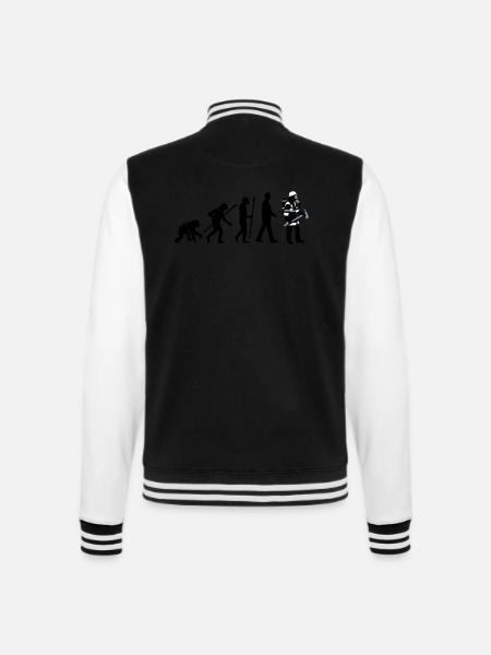 evolution_feuerwehrmann_012015_c_3c - College-Sweatjacke - Schwarz/Weiß