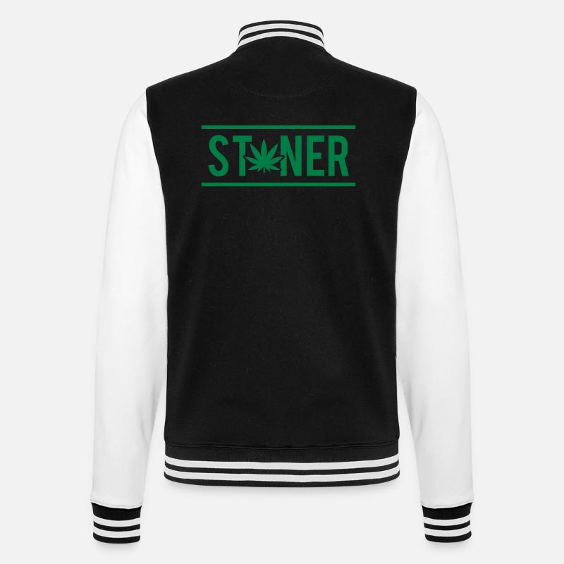stoner_high_1_f1 - College-Sweatjacke - Schwarz/Weiß