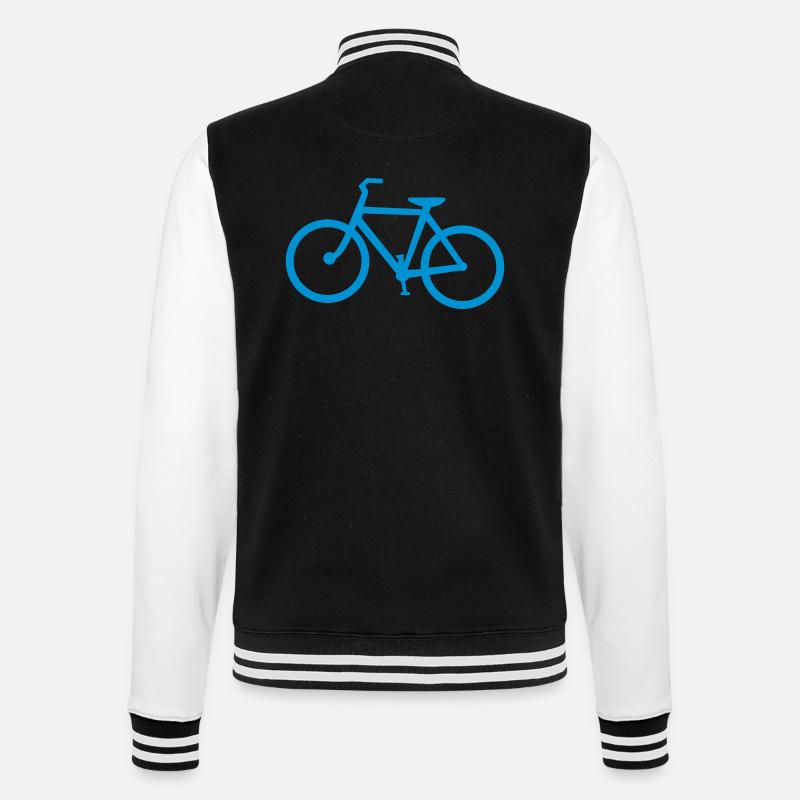 Vélo bleu avec pédales - Veste Teddy - noir/blanc