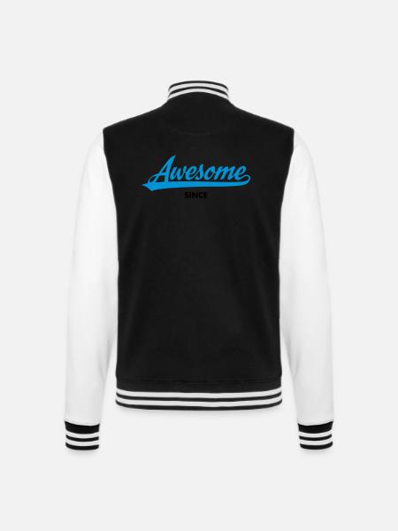 Awesome Since (MM.DD.YYYY) - Veste Teddy - noir/blanc