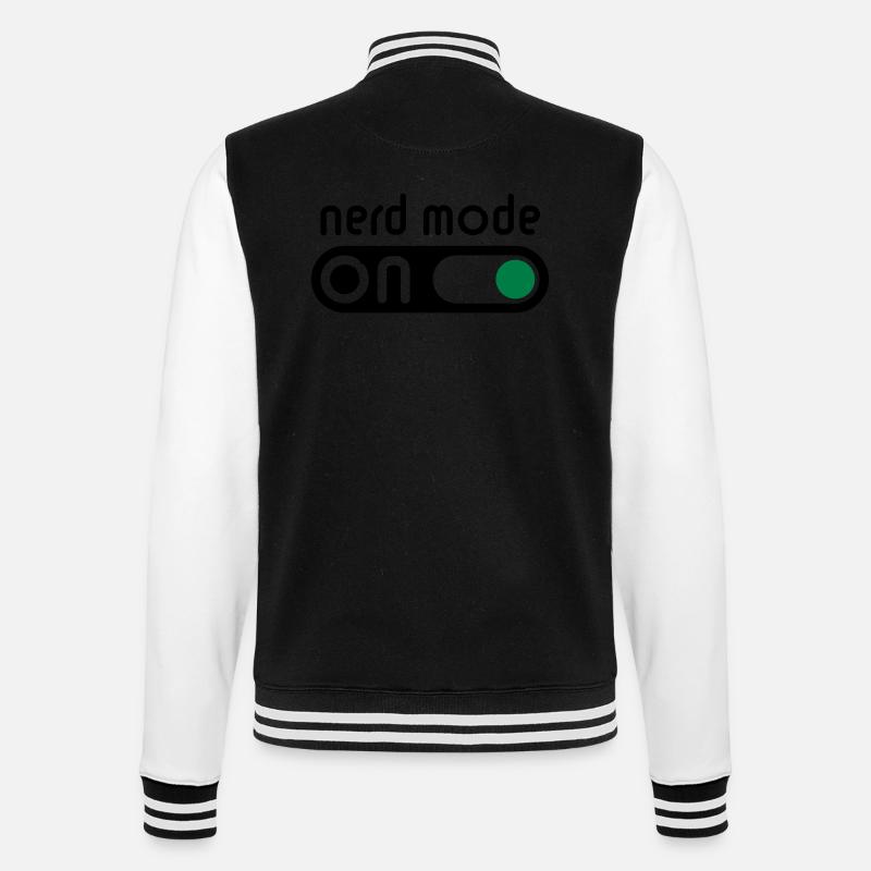 Nerd Mode On (Geek / Computerfreak) - College-Sweatjacke - Schwarz/Weiß