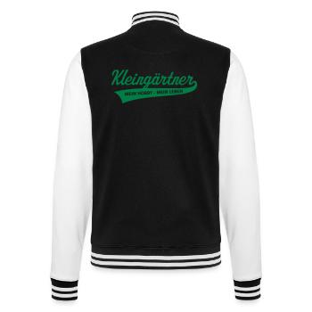 Kleingärtner: Mein Hobby – Mein Leben (Garten) - College-Sweatjacke - Schwarz/Weiß - Hinten - Marisol (170cm)