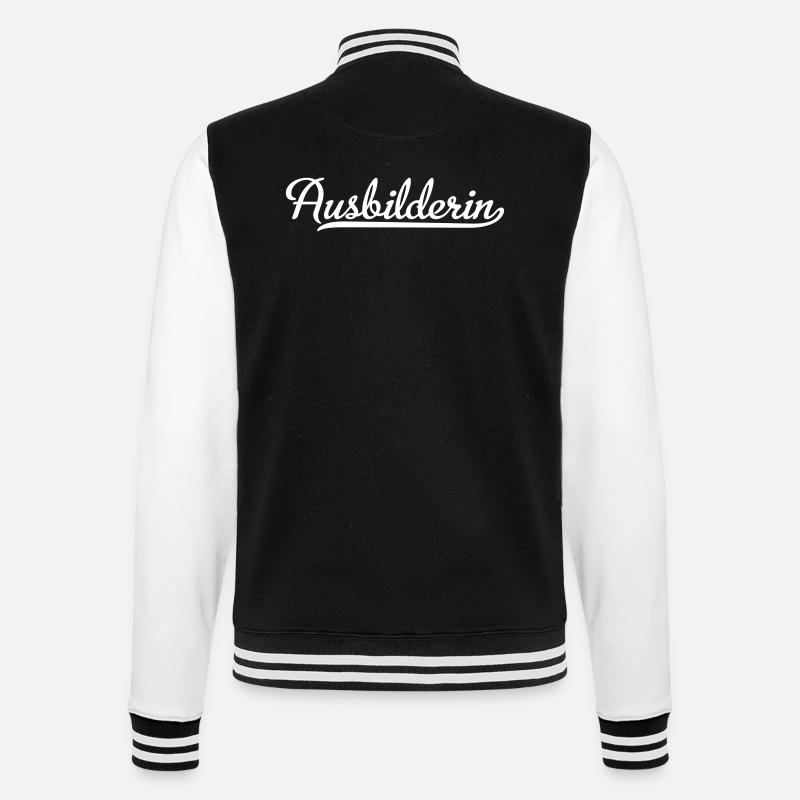 Ausbilderin - College-Sweatjacke - Schwarz/Weiß