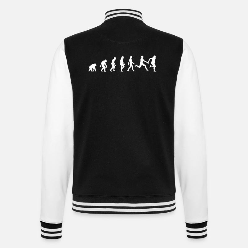L'évolution de l'athlétisme - Veste Teddy - noir/blanc