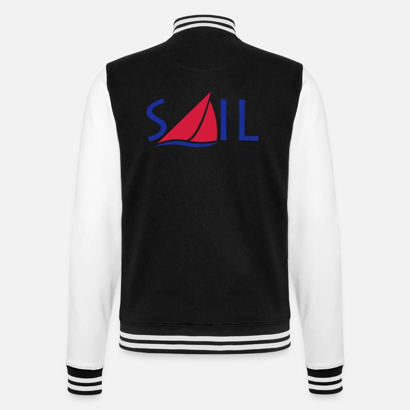 Sail Logo - College-Sweatjacke - Schwarz/Weiß
