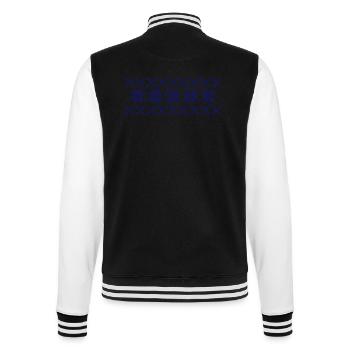norwegen_muster_01 - College-Sweatjacke - Schwarz/Weiß - Hinten - Marisol (170cm)