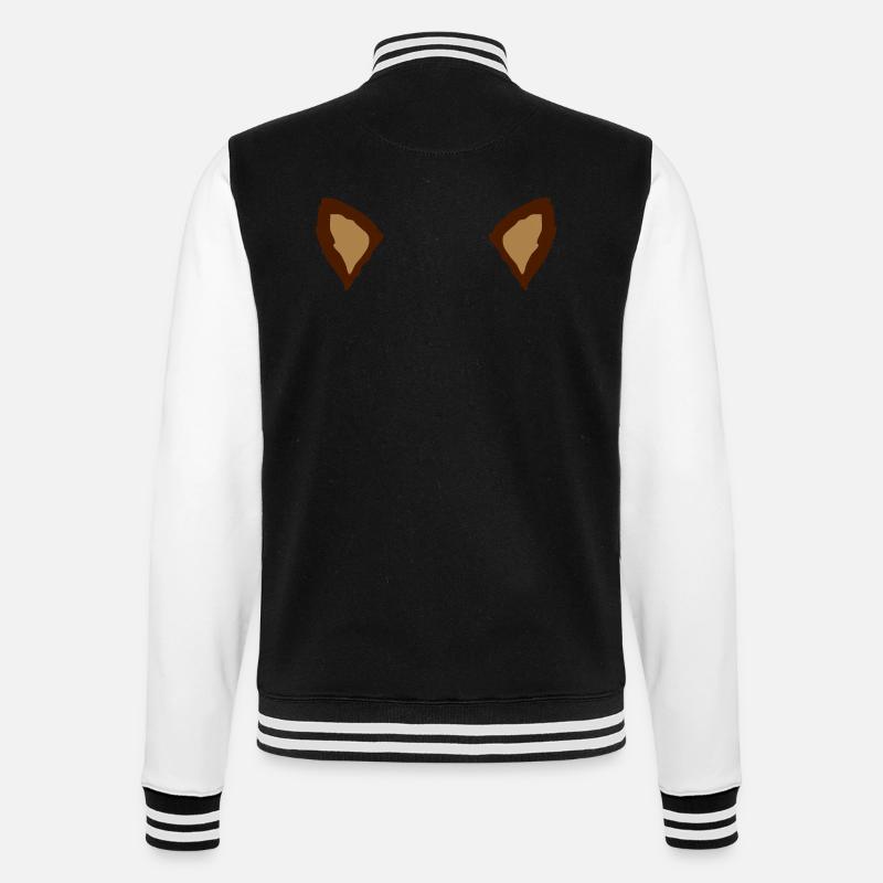 2 Tier Ohren - College-Sweatjacke - Schwarz/Weiß
